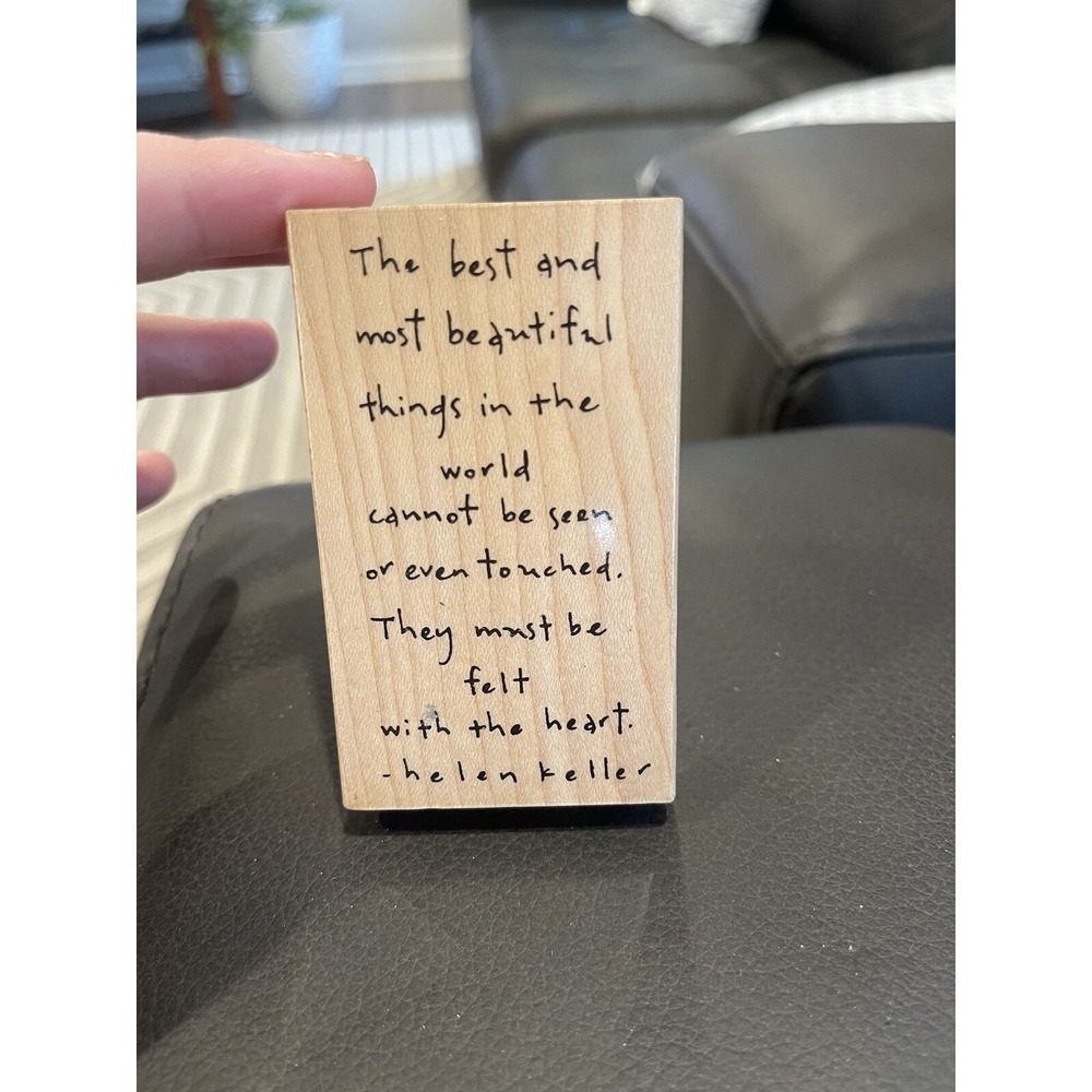 The Best and Most Beautiful Things Helen Keller PSX rubber stamp